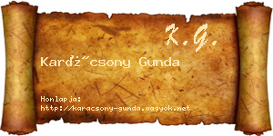 Karácsony Gunda névjegykártya